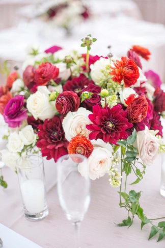 Outdoor Marsala Burgundy Wedding