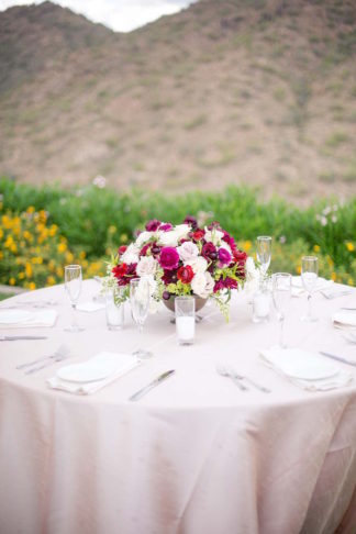 Outdoor Marsala Burgundy Wedding