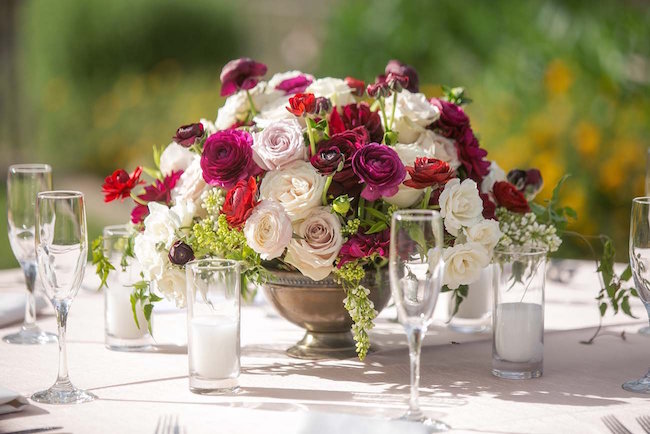 Outdoor Marsala Burgundy Wedding