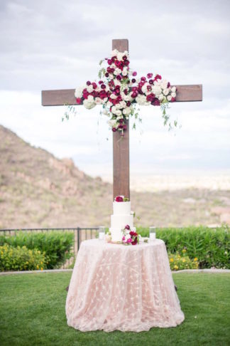 Outdoor Marsala Burgundy Wedding