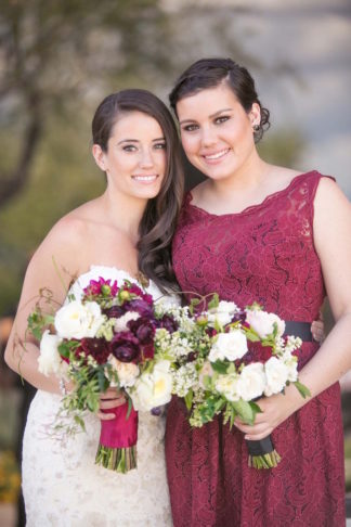 Outdoor Marsala Burgundy Wedding