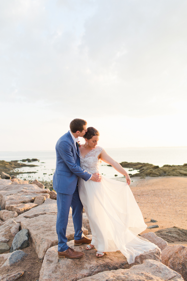 A Truly Romantic + Whimsical Lighthouse Wedding In Connecticut!