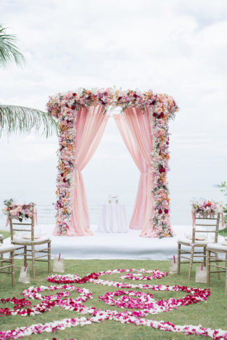 Exquisite peach + blush Cape Panwa wedding Phuket!