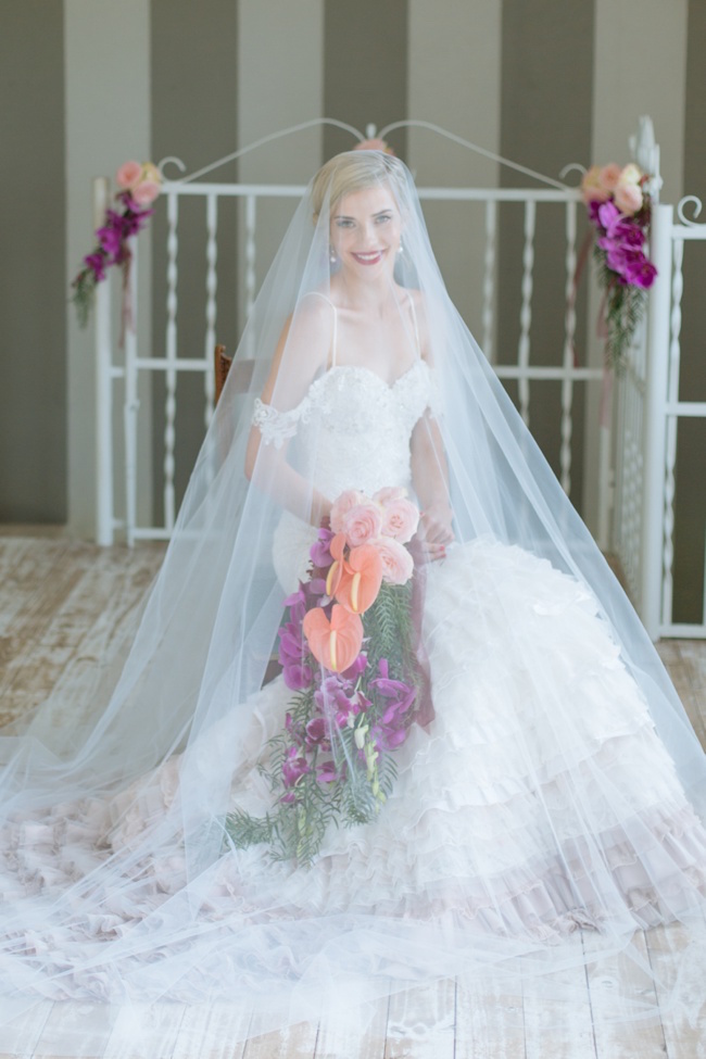 orchid wedding dress