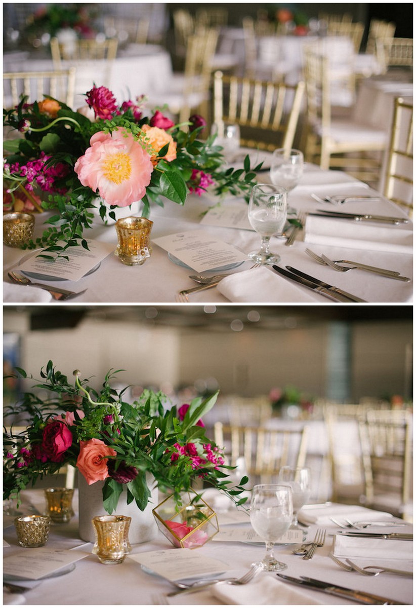 Peony Wedding Table Flowers