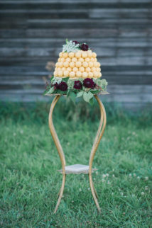 Yellow wedding cake