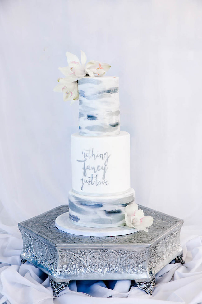 Watercolor Wedding Cake