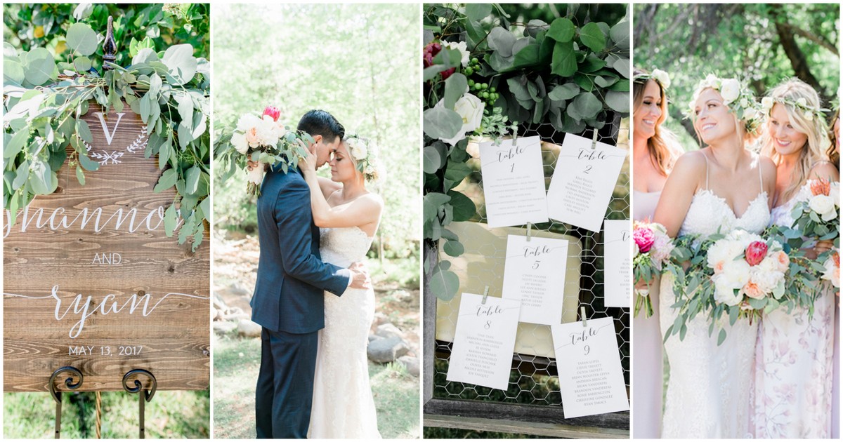 Rustic Romantic Eucalyptus Themed Garden Wedding Ryann Lindsey Photography 