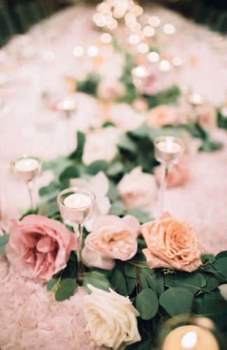 Blush pink ivory and champagne wedding colors