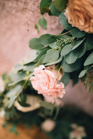 Blush pink ivory and champagne wedding colors