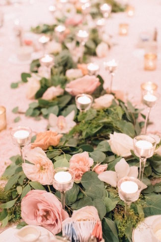 Blush pink ivory and champagne wedding colors