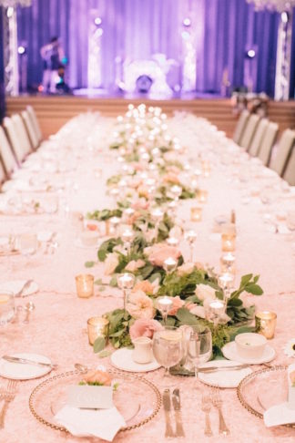 Blush pink ivory and champagne wedding colors