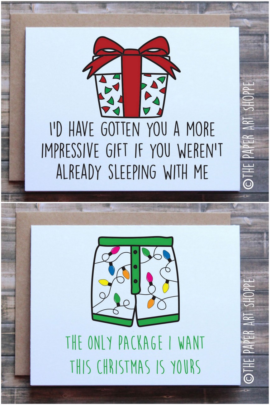 Funny Fiance Christmas Cards