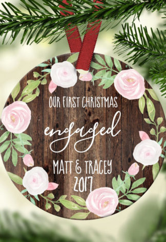 Christmas ornaments for engaged couples