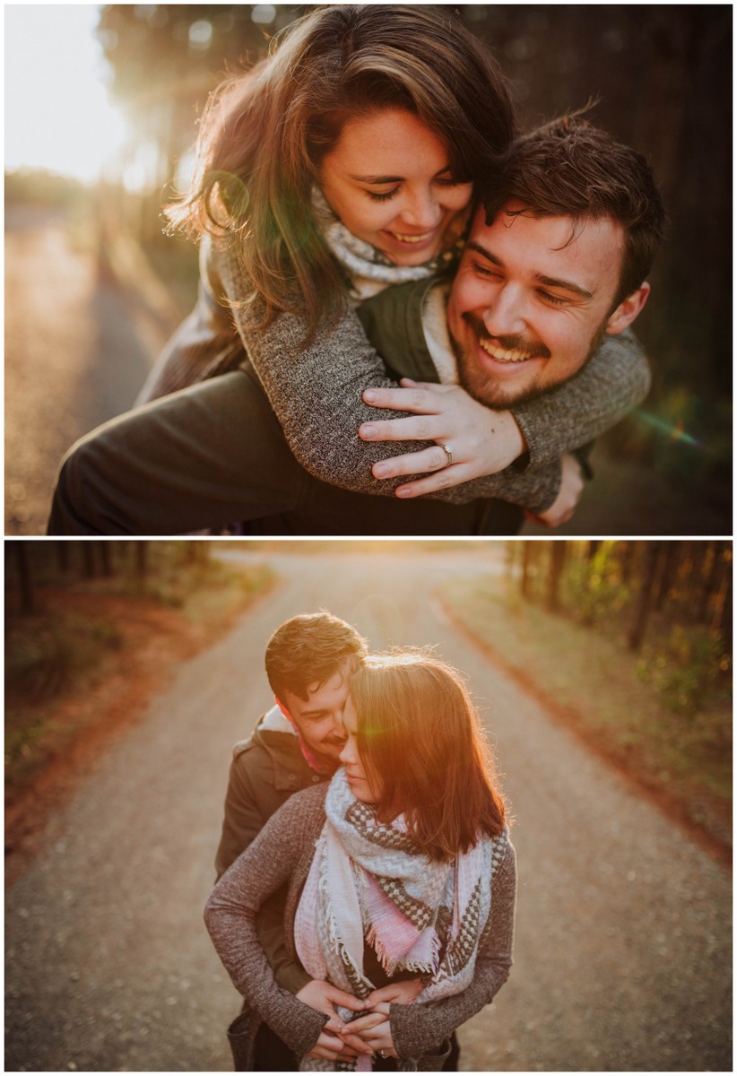 Australian Southern Highlands sunset forest engagement photographs