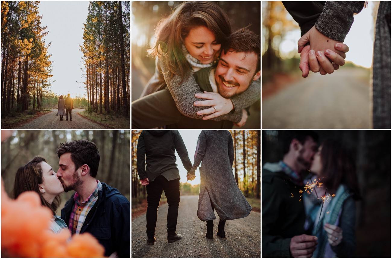 Australian Southern Highlands sunset forest engagement photographs