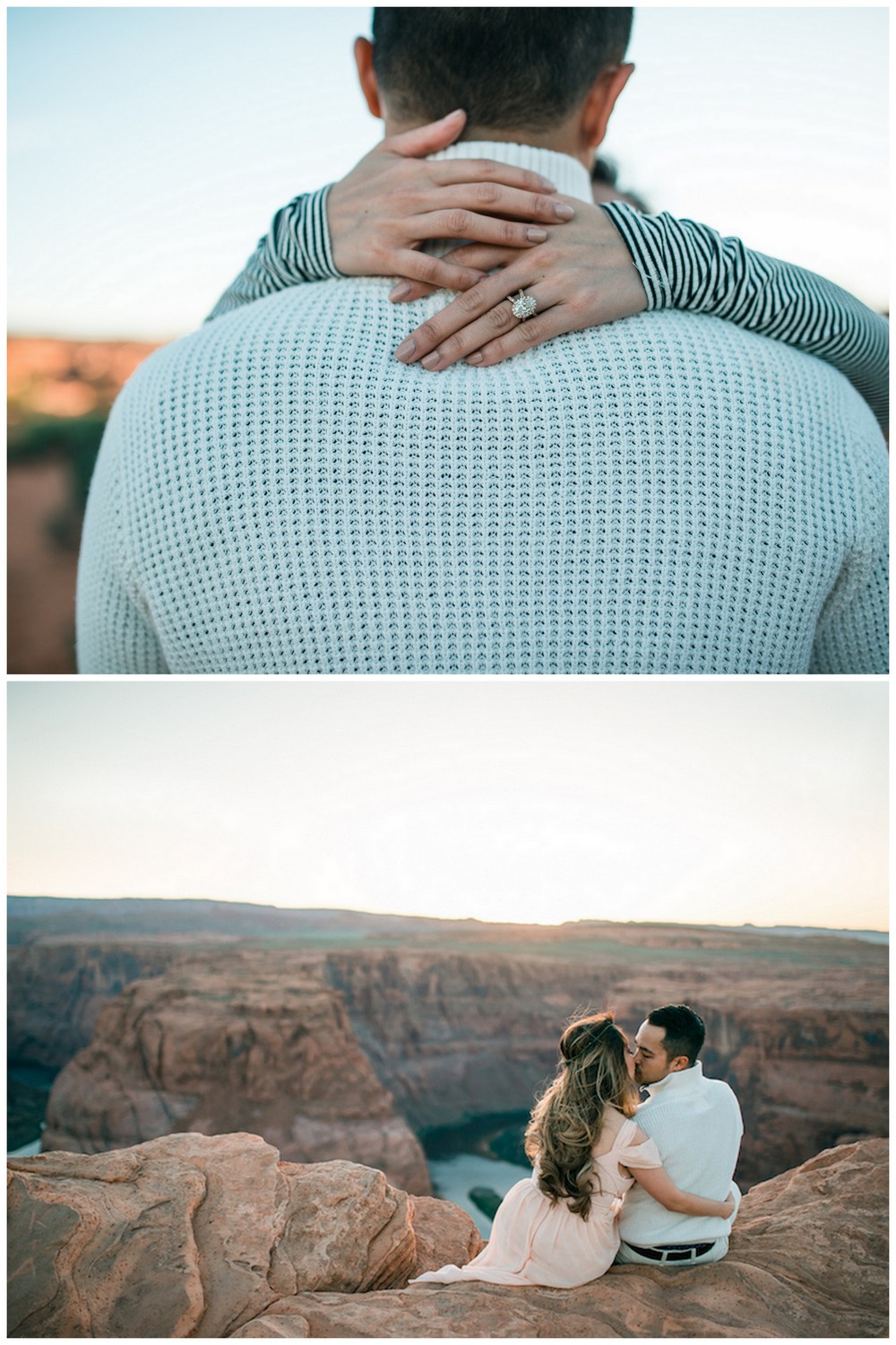 Creative engagement announcement photos on social media