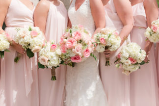 blush pink and white wedding