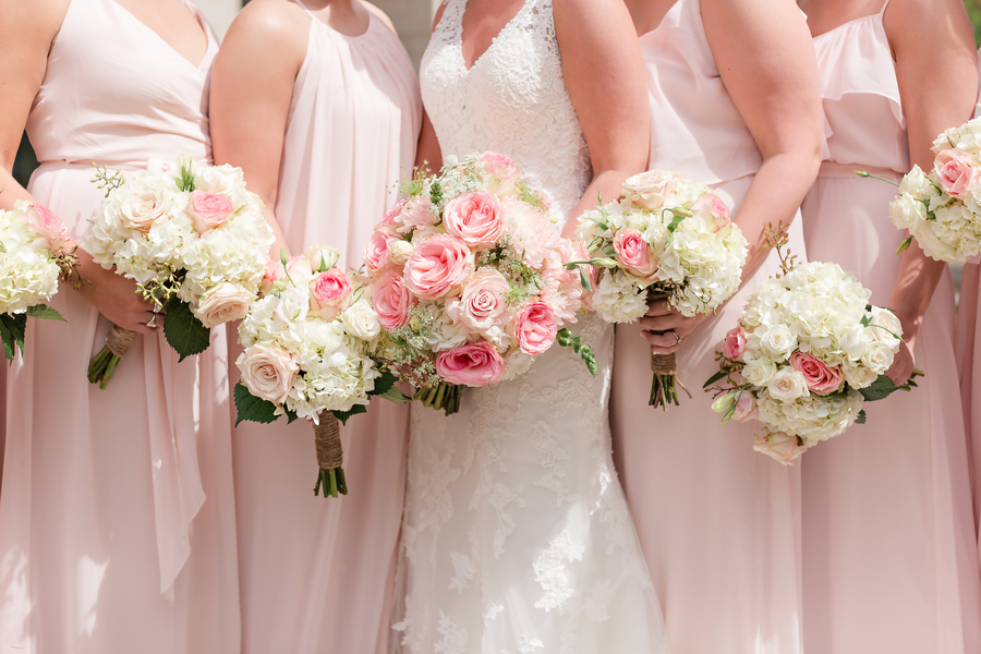 Beautifully Fresh Blush Pink + White Spring Wedding