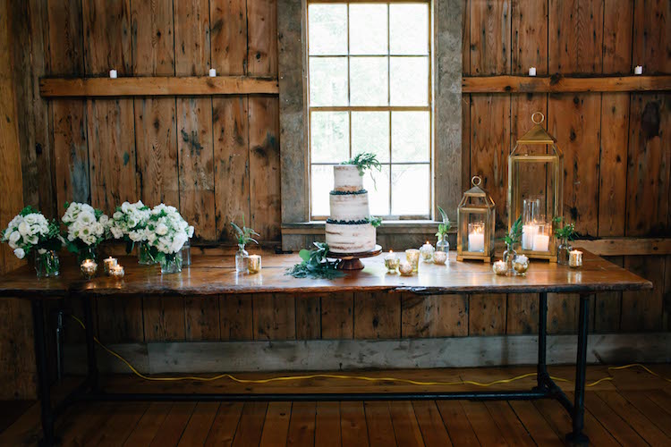 Elegant barn wedding decorations