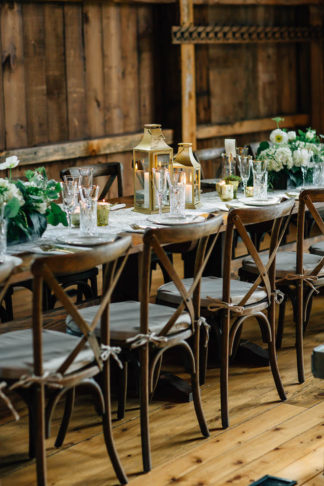 Elegant barn wedding decorations