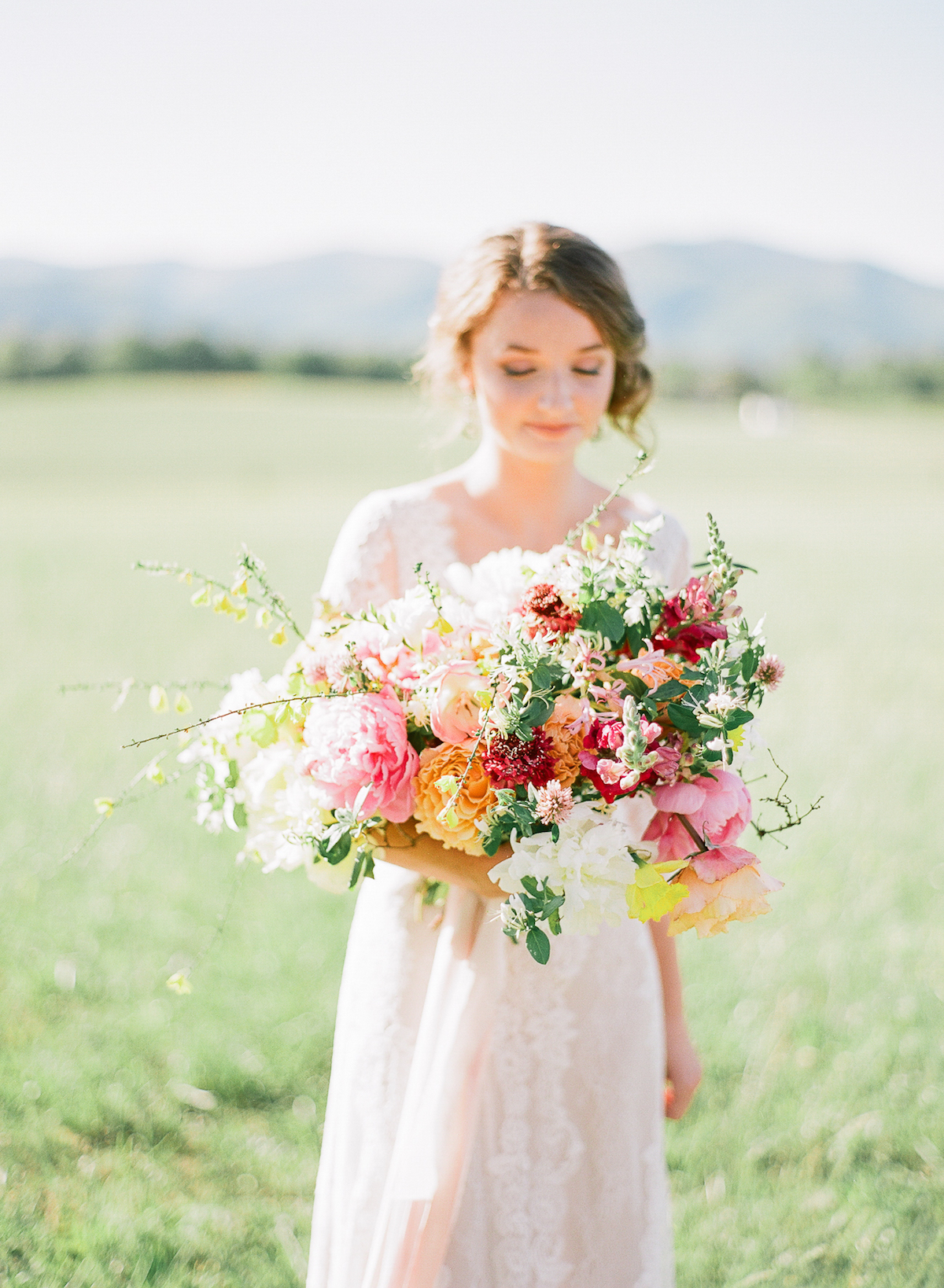 Tangerine Coral Blush Spring Wedding