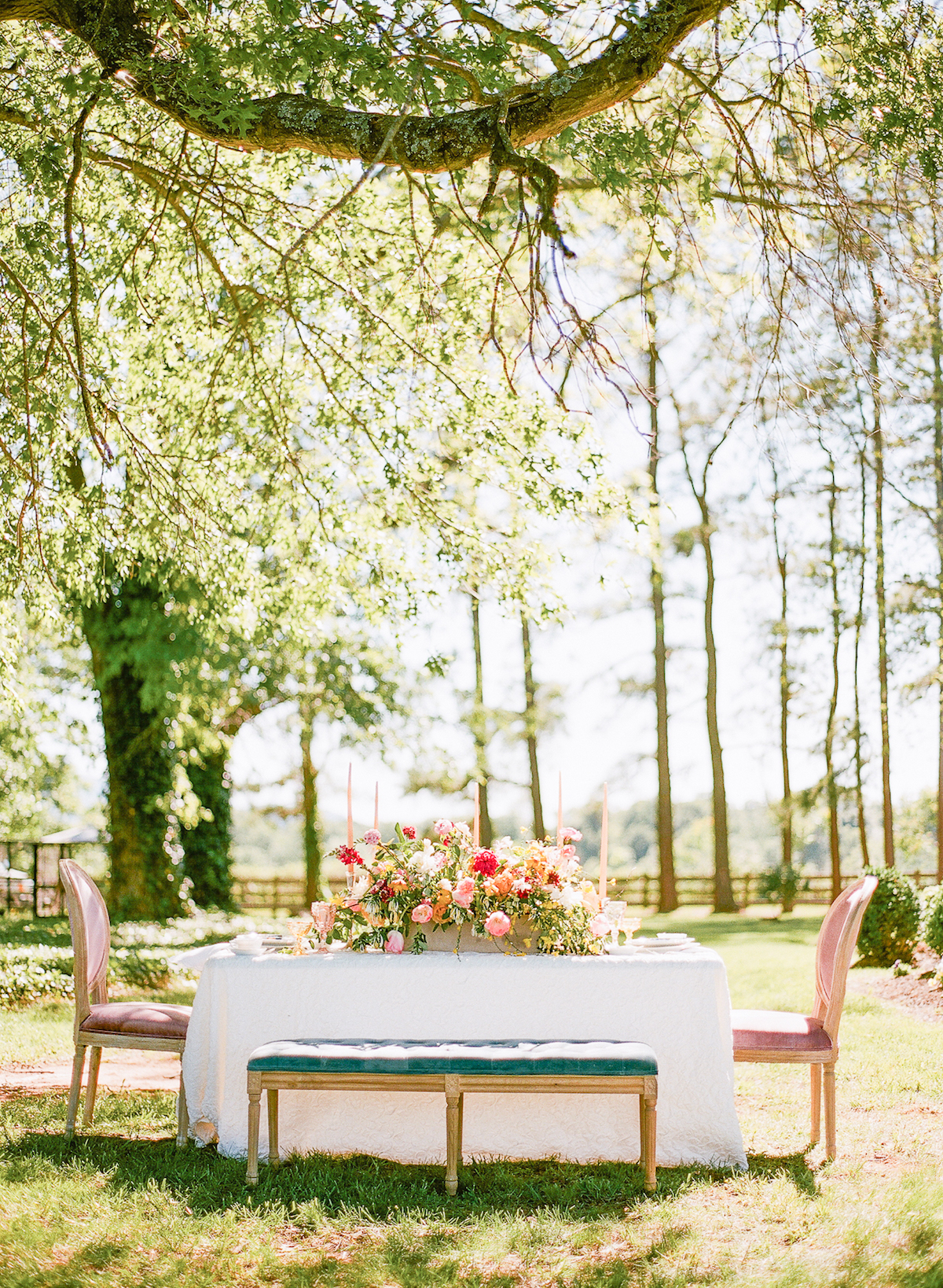 Tangerine Coral Blush Spring Wedding