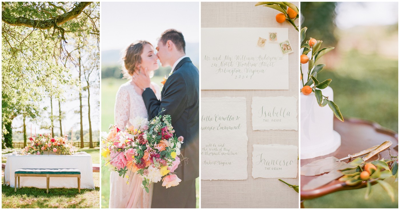 Tangerine Coral Blush Spring Wedding Theme