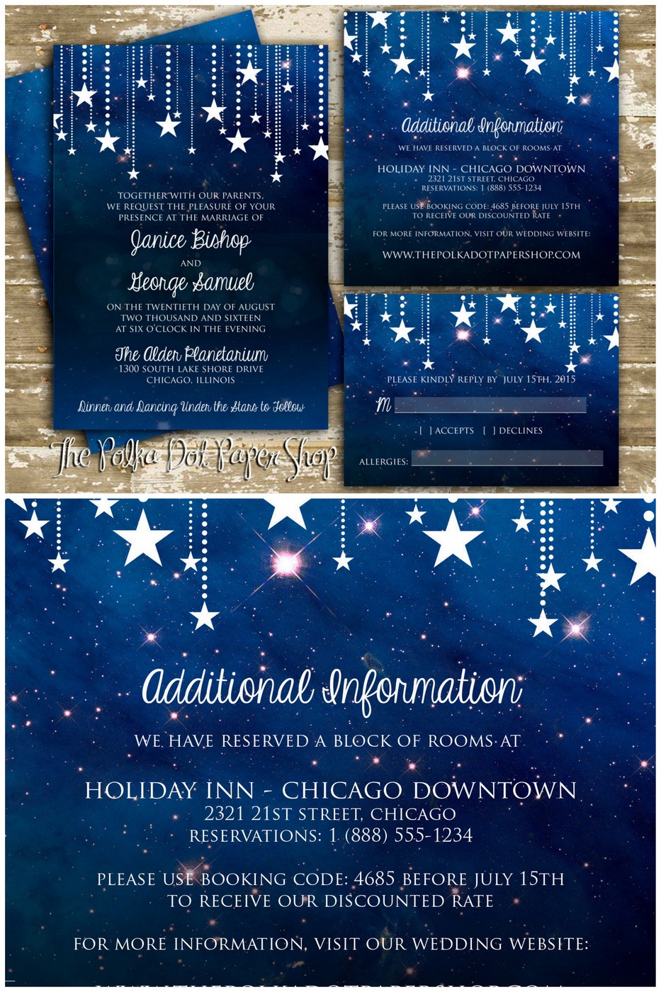 Celestial Themed Wedding Invitations 4