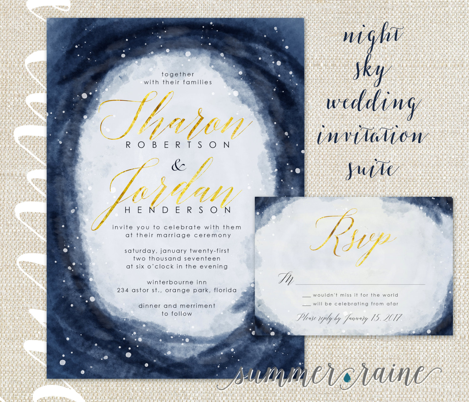 Celestial Wedding Invitations