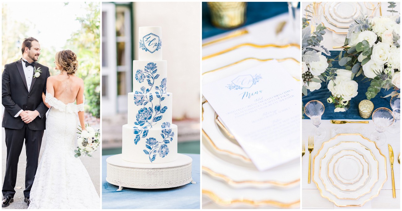 Dusty Blue and Gold Wedding