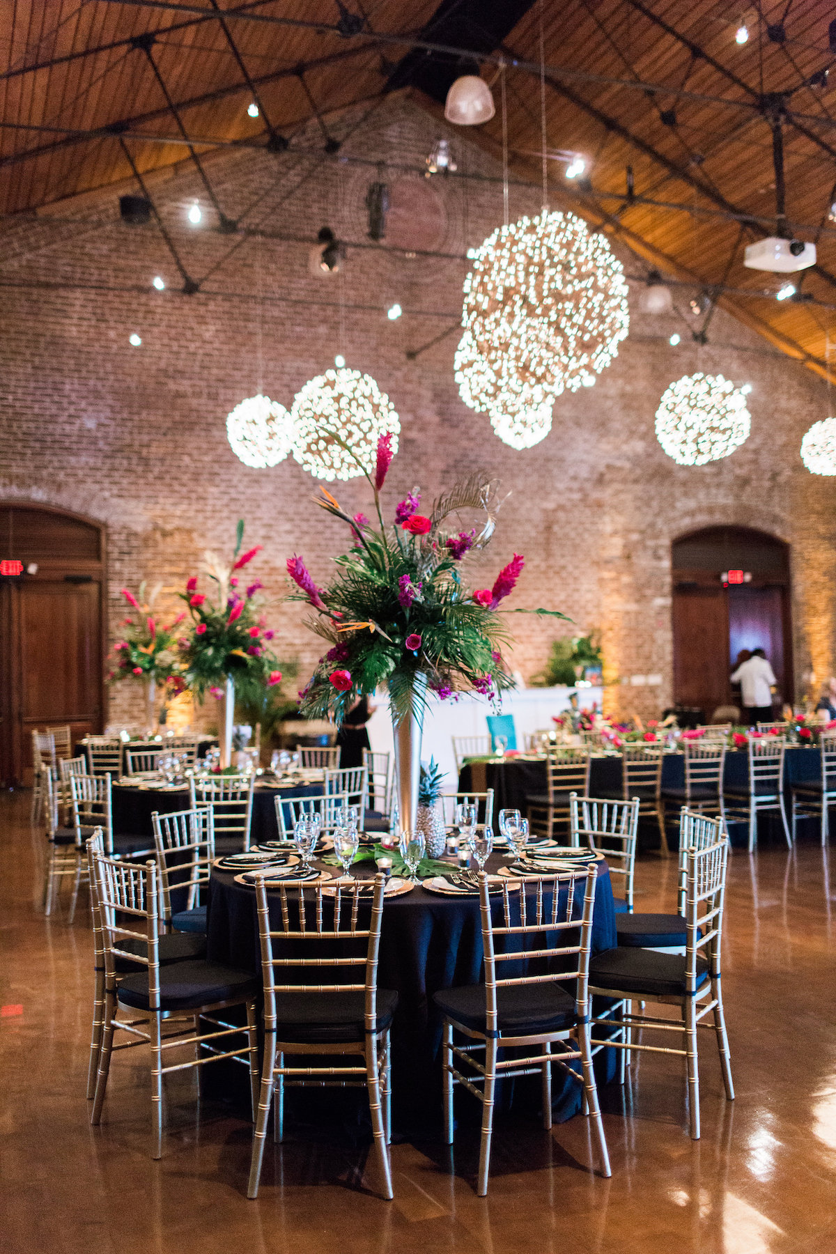 Gold Black Tropical Elegance Wedding