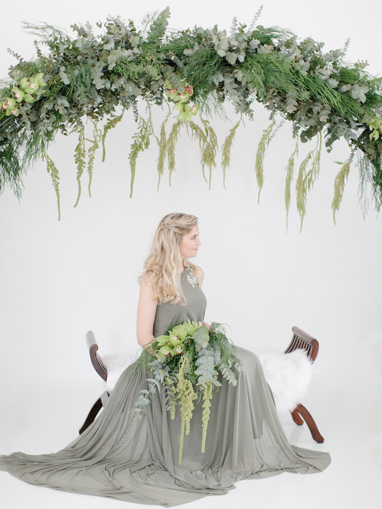 Olive green and ivory wedding theme