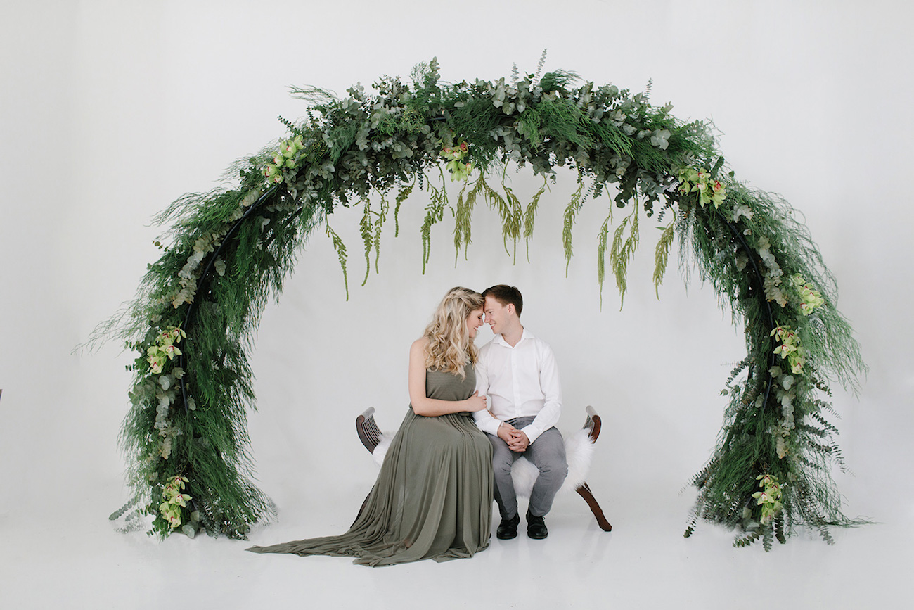 Olive green and ivory wedding theme