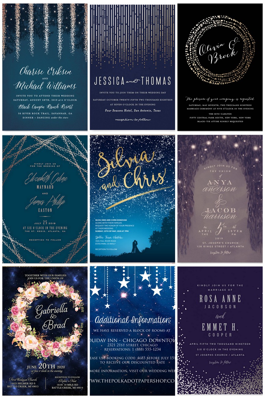 Celestial Themed Wedding Invitations 10