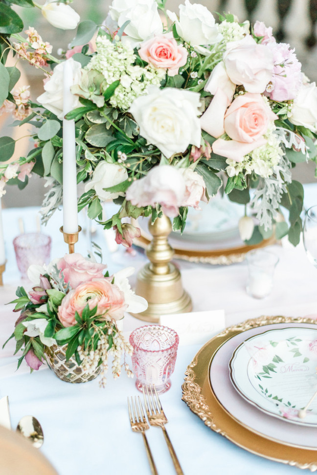 Romantic Pink and Gold Wedding with Stealworthy Outdoor Spring Details!