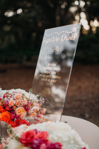 Modern Acrylic Botanical Garden Wedding