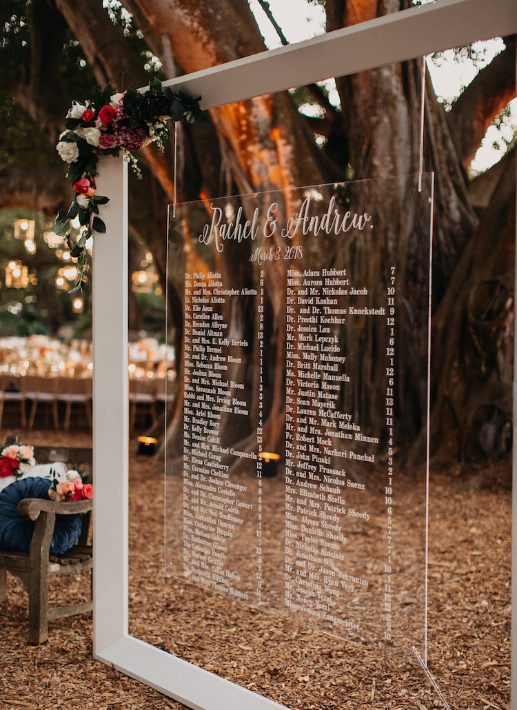 Modern Acrylic Botanical Garden Wedding