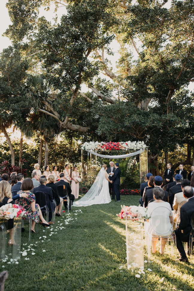 Modern Acrylic Botanical Garden Wedding with Floating Ombre Florals!