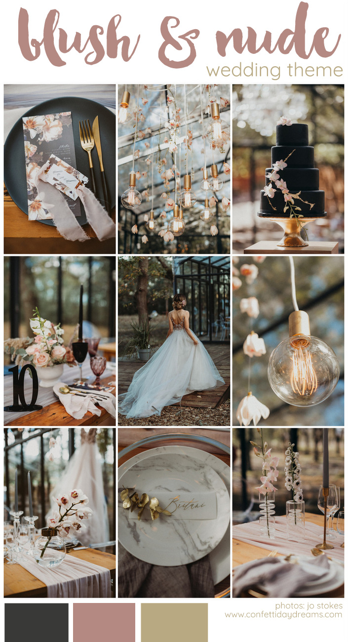 Black, Blush and Nude Wedding Ideas