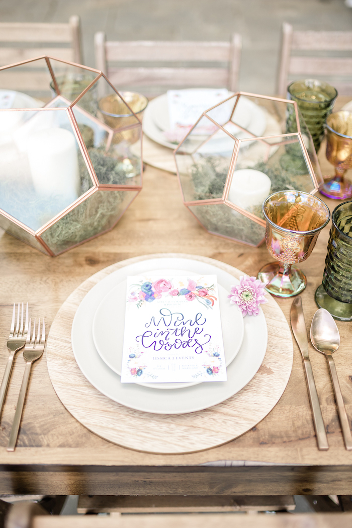 Earthy Boho Bridesmaids Brunch in the Forest 