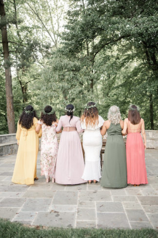 Earthy Boho Bridesmaids Brunch in the Forest 