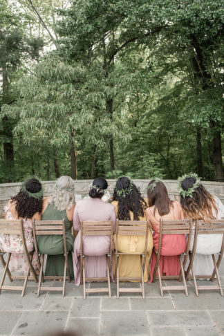 Earthy Boho Bridesmaids Brunch in the Forest 