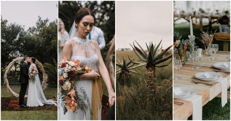 Rustic Wedding Decor and Pampas Grass Installation At Barn Wedding