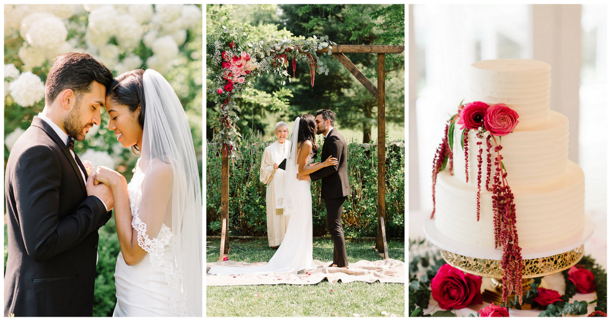 Cerise and Greenery Garden Wedding