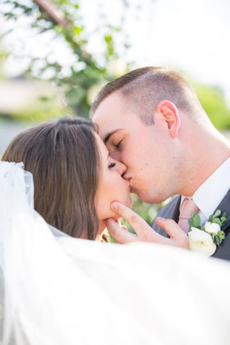 Blush Mint Arizona Wedding with Circular Floral Arch