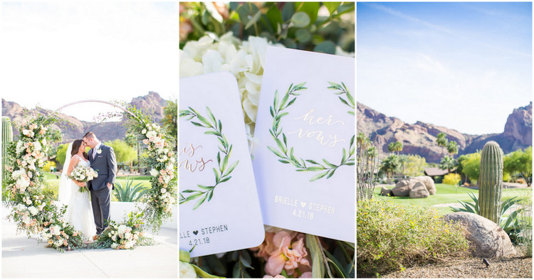 Blush Mint Arizona Wedding with Circular Arch