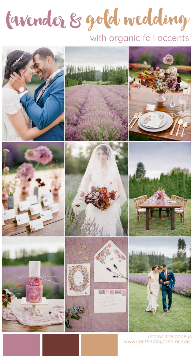 Lavender wedding theme in Fall 