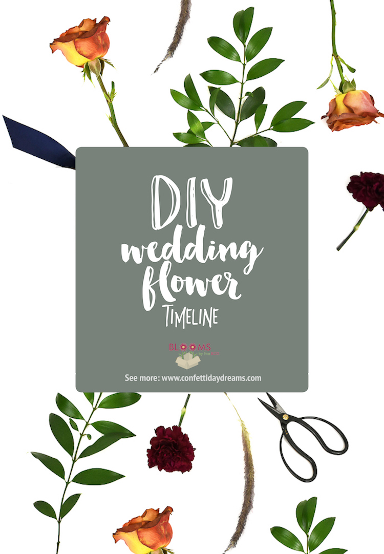 DIY Wedding Flower Timeline : When and how to plan your DIY wedding flowers