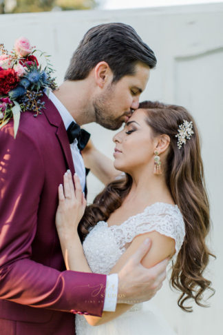 Burgundy, Gold + Black Geometric Wedding Inspiration